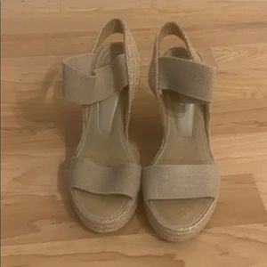 Beige wedges
